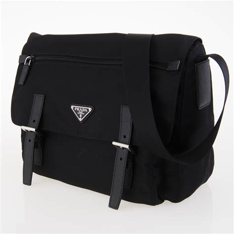 prada nylon messenger bag sale|prada black nylon crossbody bag.